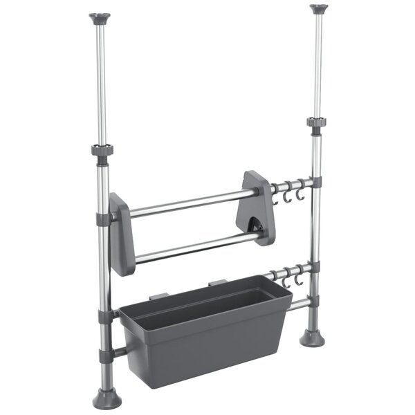 vidaXL Organisateur de cuisine réglable Aluminium