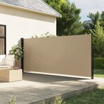 vidaXL Auvent latéral rétractable beige 160x500 cm