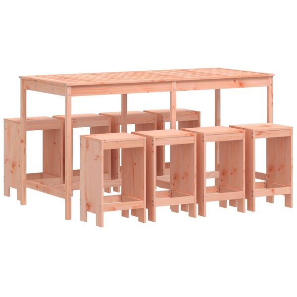 vidaXL Ensemble de bar de jardin 9 Pièces bois massif douglas