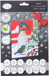 Kit carte broderie diamant 21x29cm Oiseaux sur la neige