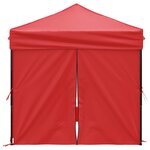 vidaXL Tente de réception pliable avec parois Rouge 2x2 m