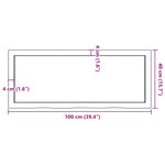 vidaXL Étagère murale 100x40x(2-6) cm bois de chêne massif non traité