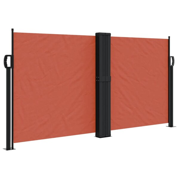 vidaXL Auvent latéral rétractable terre cuite 120x1000 cm