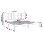 vidaXL Cadre de lit Bois de pin massif 200x200 cm