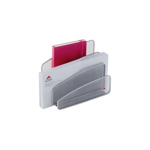 Range-lettres Meshletter, 3 compartiments en métal Mesh gris