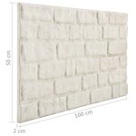 vidaXL Panneaux muraux 3D avec design de brique blanc 11 Pièces EPS