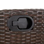 vidaXL Chaise inclinable de jardin repose-pied marron résine tressée