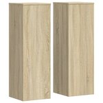 vidaXL Supports pour plantes 2 Pièces chêne sonoma bois d'ingénierie