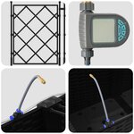 Jardinières vidaXL avec système d'irrigation 3 Pièces Noir