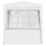 vidaXL Tente de réception avec parois latérales 2x2 m Blanc 90 g/m²