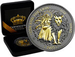 Pièce de monnaie en Argent 1 Pound g 31.1 (1 oz) Millésime 2023 Gold Black Empire UNA AND THE LION
