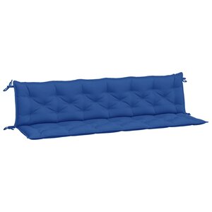 vidaXL Coussins de banc jardin lot de 2 bleu 200x50x7 cm tissu Oxford