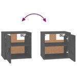 vidaXL Armoire murale Gris 31 5x30x30 cm Bois de pin massif