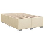 vidaXL Sommier à lattes de lit avec matelas Crème 80x200 cm Tissu
