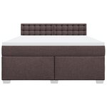 vidaXL Sommier à lattes de lit avec matelas Marron foncé 180x200 cm