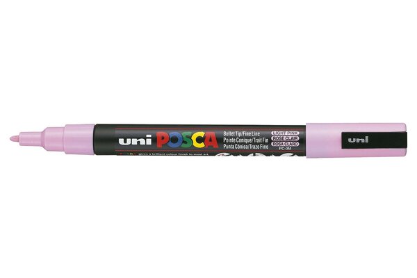 Marqueur pointe conique fine POSCA PC3M 0 9 - 1 3mm Rose Clair x 6 POSCA
