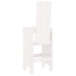 vidaXL Tabourets de bar 2 Pièces blanc 40x42x120 cm bois massif de pin