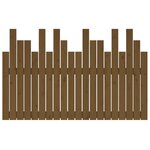 vidaXL Tête de lit murale Marron miel 127 5x3x80 cm Bois massif de pin