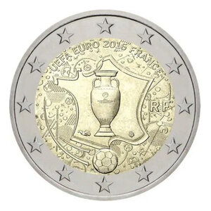 2 euros commémorative France - UEFA 2016.