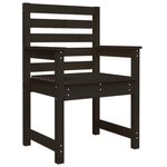 vidaXL Chaises de jardin lot de 2 noir 60x48x91 cm bois massif de pin