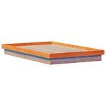 vidaXL Cadre de lit à LED cire marron 140x190 cm bois de pin massif