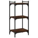 vidaXL Bibliothèque 3 niveaux chêne brun 40x30x86 cm bois d'ingénierie