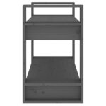 vidaXL Bibliothèque/Séparateur de pièce Gris 80x35x56 5 cm Pin solide