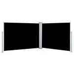 vidaXL Auvent latéral rétractable Noir 120 x 1000 cm