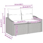 vidaXL Set de Canapé de Jardin 7 Pièces avec Coussins Gris Clair Poly Rattan