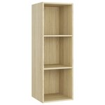 vidaXL Meubles TV 2 Pièces Chêne sonoma 107x35x37 cm Bois d'ingénierie