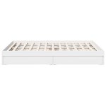 vidaXL Cadre de lit avec tiroirs blanc 150x200 cm bois d'ingénierie
