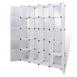 vidaXL Armoire modulaire 14 compartiments blanc 37 x 146 x 180 5 cm