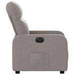 vidaXL Fauteuil inclinable électrique Taupe Tissu
