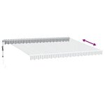 vidaXL Auvent rétractable automatique avec LED anthracite et blanc