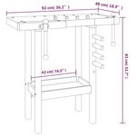 vidaXL Établi avec étaux 92x48x83 cm Bois massif d'acacia