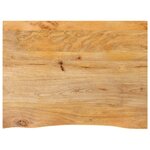 vidaXL Dessus de table à bord vivant 70x60x2 5 cm bois massif manguier