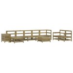 vidaXL Salon de jardin 10 Pièces bois de pin imprégné