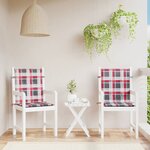 vidaXL Coussins de chaise de jardin à dossier bas lot de 2