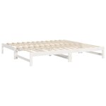 vidaXL Lit coulissant Blanc 2x(90x200) cm Bois de pin massif