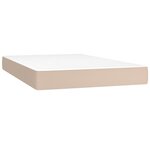 vidaXL Sommier à lattes de lit avec matelas LED Cappuccino 120x200 cm