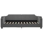 vidaXL Lit de jour avec lit gigogne gris foncé 100x200 cm tissu