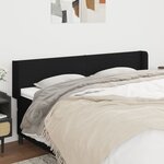 vidaXL Tête de lit avec oreilles Noir 163x16x78/88 cm Tissu