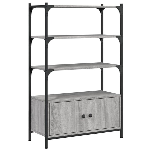 vidaXL Bibliothèque à 3 niveaux sonoma gris 70x30x109 5 cm