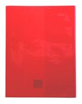 Protège-cahier Cristal Luxe 22/100ème 24x32 Transparent Rouge CLAIREFONTAINE