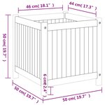 vidaXL Jardinière avec doublure 50x50x50 cm bois massif d'acacia