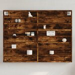 vidaXL Armoire à vitrine chêne fumé 100x8 5x75 cm bois d'ingénierie