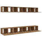 vidaXL Meubles TV 8 Pièces Chêne fumé 60x30x30 cm Bois d'ingénierie