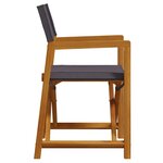 vidaXL Chaises pliables de jardin lot de 2 gris foncé tissu