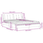 vidaXL Lit avec matelas gris 160x200 cm similicuir