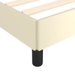 vidaXL Cadre de lit avec tête de lit Crème 180x200 cm Similicuir